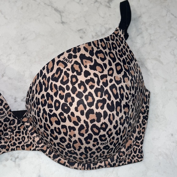PINK Victoria’s Secret push up leopard print bra-size 36DD - Picture 5 of 6